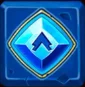 Blauw premium symbool – hoge waarde